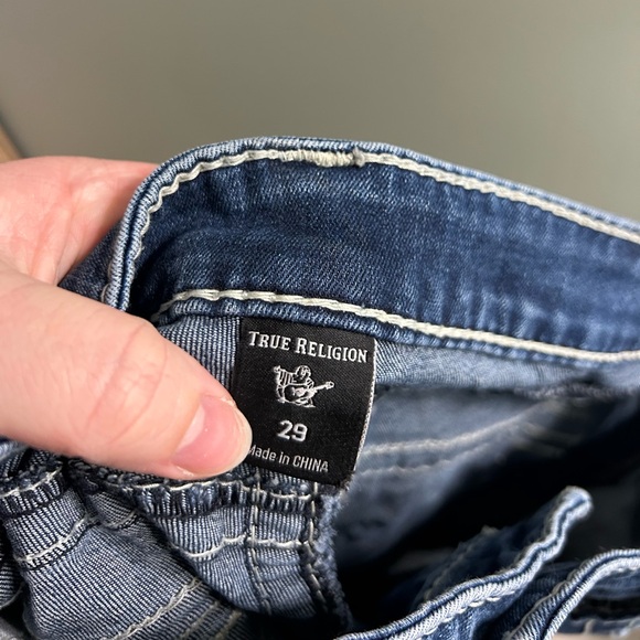 True religion Jennie Big T Mid Rise Curvy Skinny Jean flap pockets Y2K - Picture 7 of 15